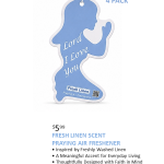 Fresh Linen Scent Praying Air Freshener
